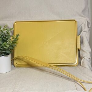 Tupperware Vintage Harvest Gold 622-2 Rectangular Container Base & Handle